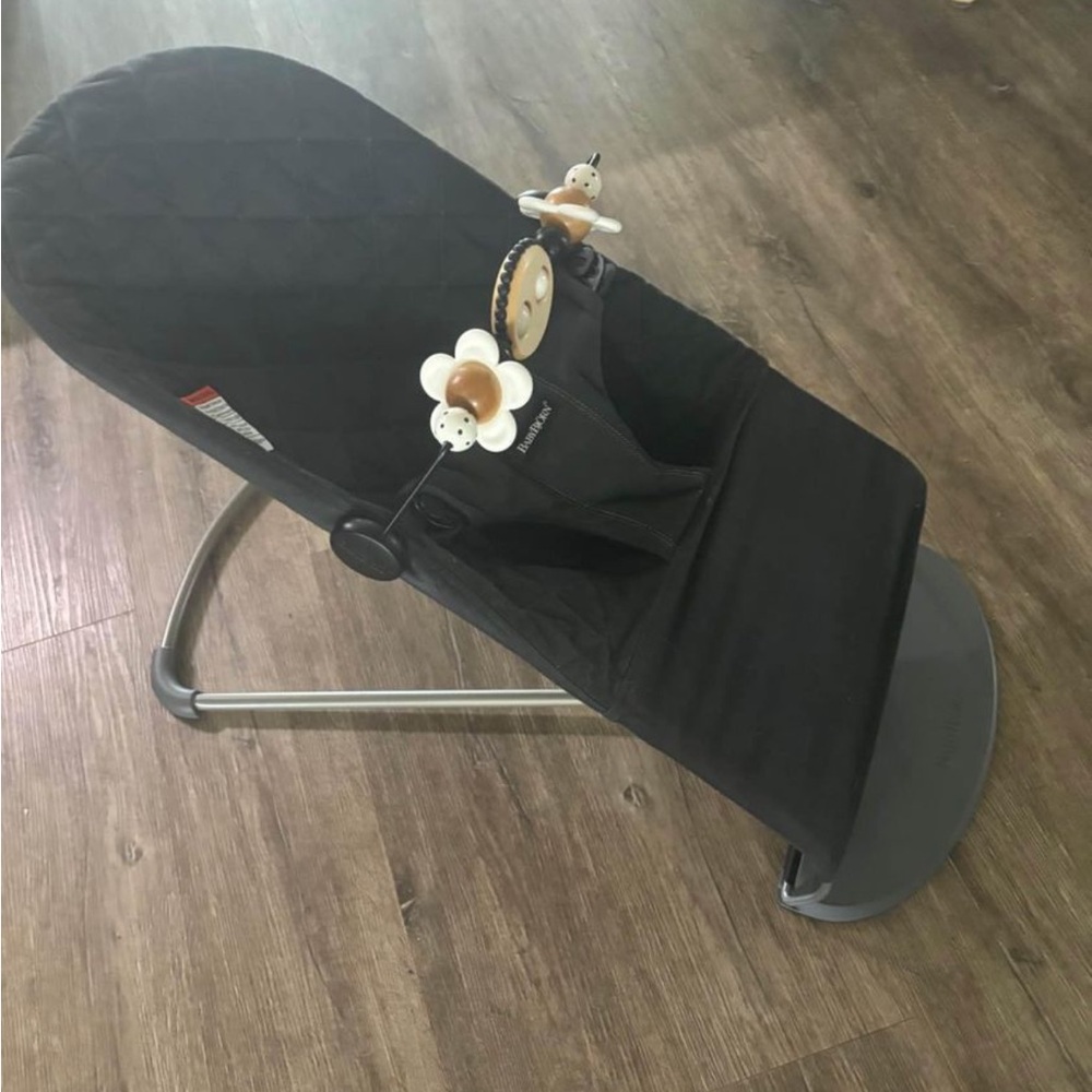 BabyBjorn Black Bouncer with Flower Accents - Picture 2 of 3